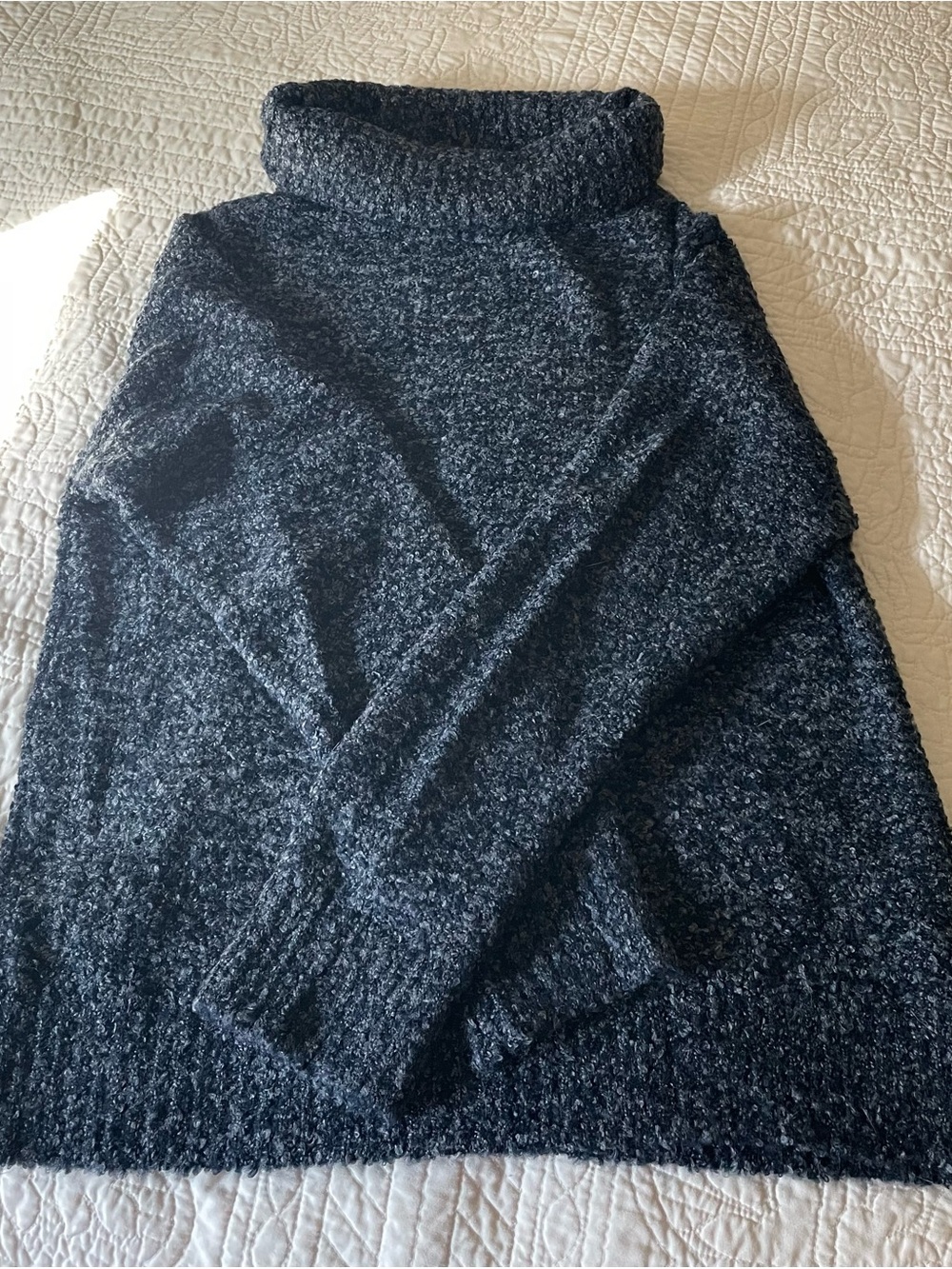 Western Connection II - Woman’s Dark Heather Gray Turtleneck Sweater